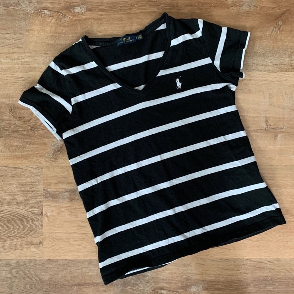 POLO Ralph Lauren striped v neck shirt